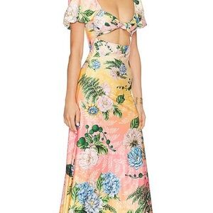 REVOLVE x Agua Bendita the Clare Dress in Pink Multi Floral